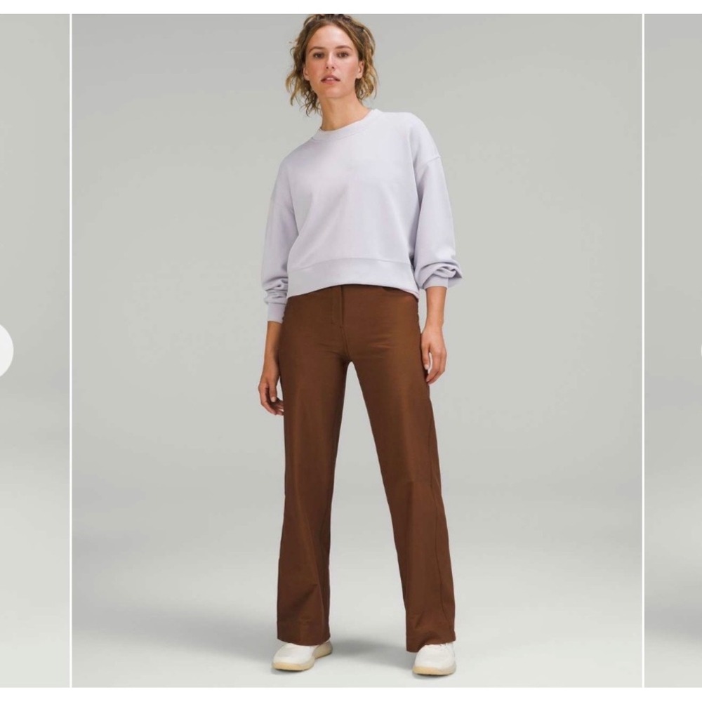 Lululemon City Sleek 5 Pocket Wide Leg Pants Roasted Brown 27 high rise casual